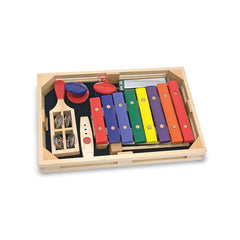 Melissa & Doug Band-in-a-Box Hum! Jangle! Shake! - 7-Piece Musical Instrument Set