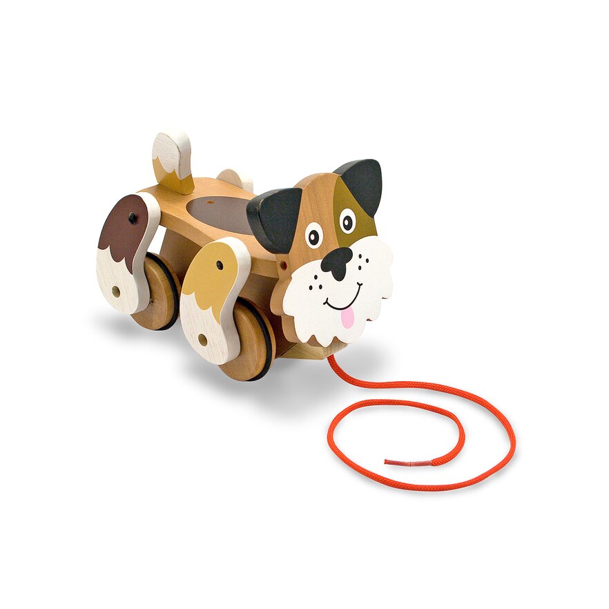 Melissa & Doug Playful Puppy Wooden Pull Toy for Beginner Walkers