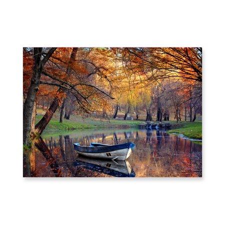 Melissa & Doug Mirror Pond Autumn Boat Cardboard Jigsaw Puzzle (500 pcs, 1.5 x 2 feet)