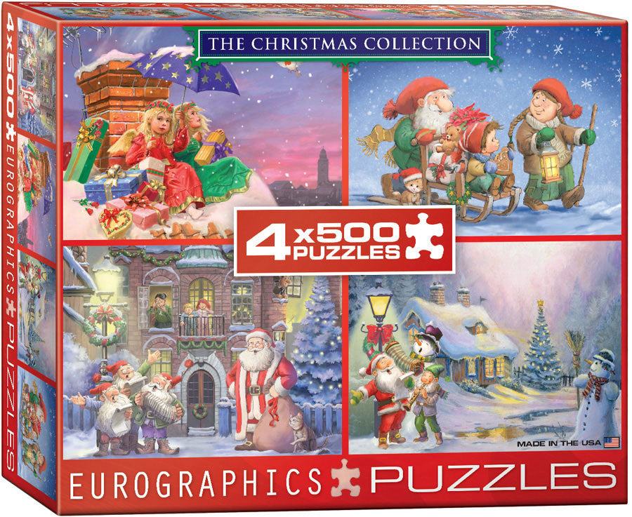 EuroGraphics Puzzles Christmas Collection -4pk / 500pc holiday pzls by Gustafsson