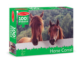 Melissa & Doug 0100 pc Horse Corral Cardboard Jigsaw 8944