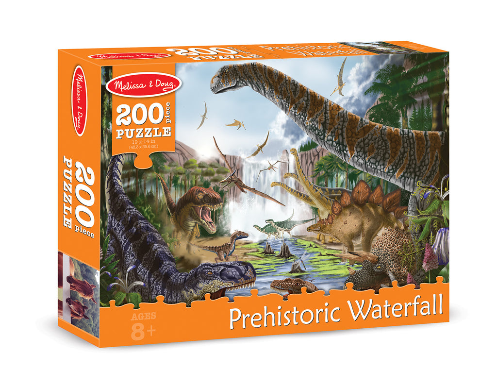 Melissa & Doug 0200 pc Prehistoric Waterfall Cardboard Jigsaw 8971