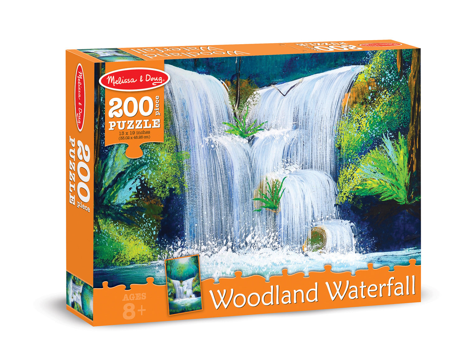 Melissa & Doug 0200 pc Woodland Waterfall Cardboard Jigsaw 8973