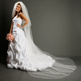 Cathedral Length Bridal Veil with Rounded Satin Corded Edge 899V