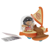 Bundle of 2 |Fisher-Price Little People Disney Princess Parade (Aurora & Fairy Godmothers + Moana's Float Multi)