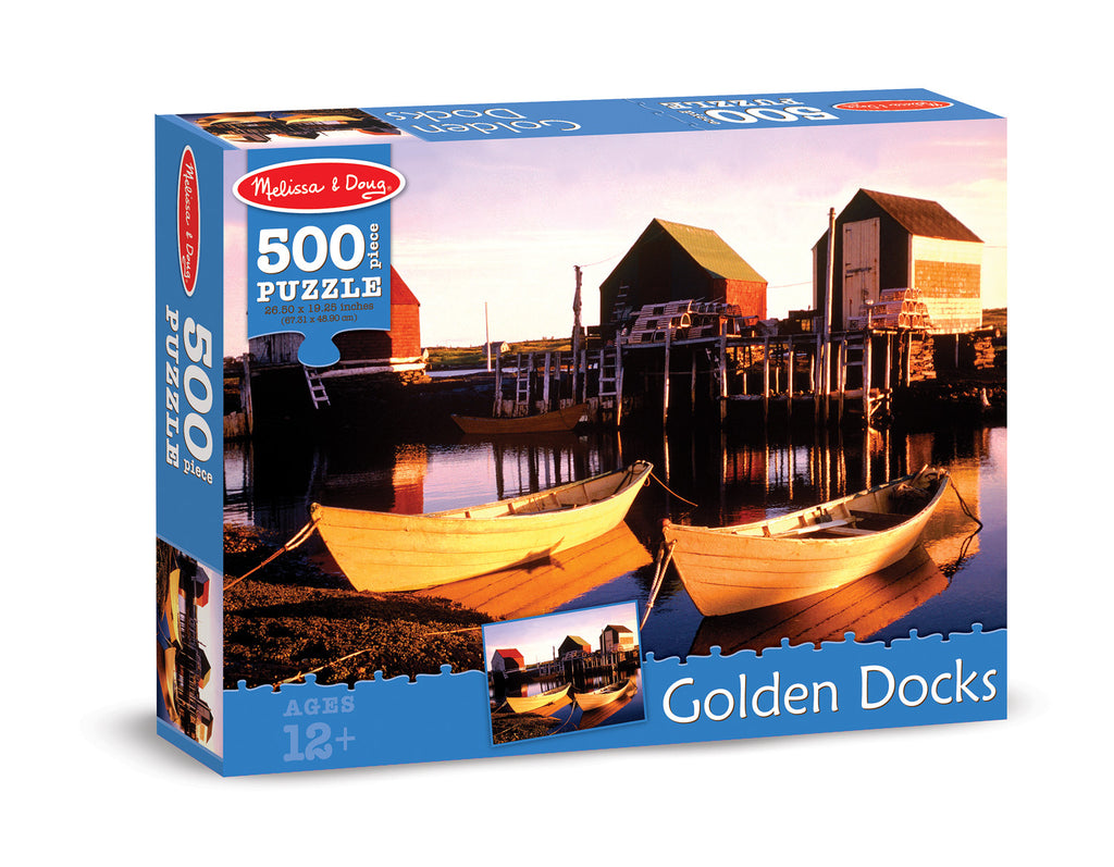 Melissa & Doug 0500 pc Golden Docks Cardboard Jigsaw 9031