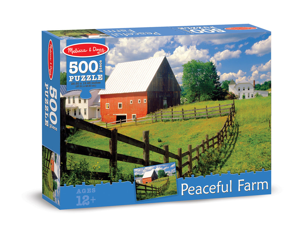 Melissa & Doug 0500 pc Bucolic Barn Cardboard Jigsaw 9032