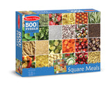 Melissa & Doug 0500 pc Square Meals Cardboard Jigsaw 9035