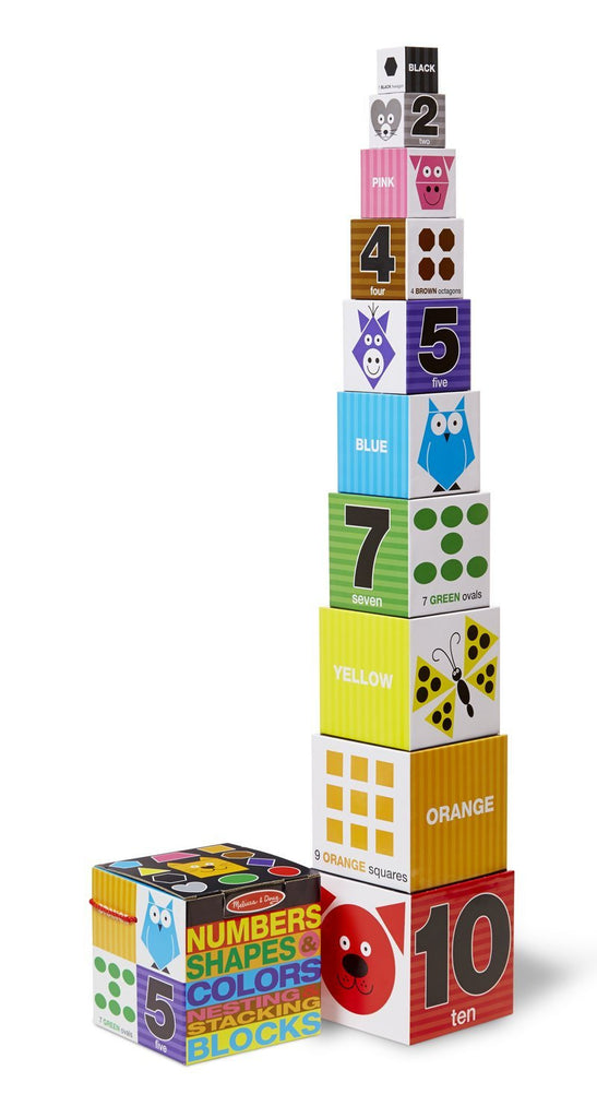 Nesting & Stacking Blocks - Numbers, Shapes, Colors 9042
