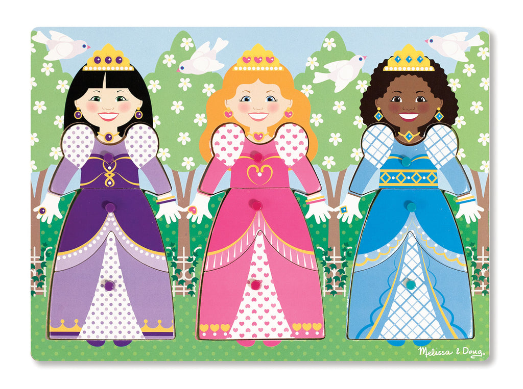Melissa & Doug Dress-Up Princesses Peg Puzzle 9056