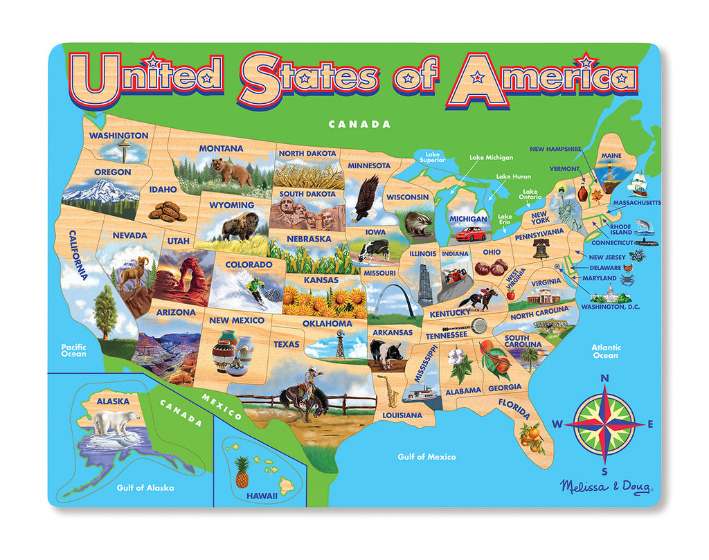 Melissa & Doug USA Map Jigsaw Puzzle