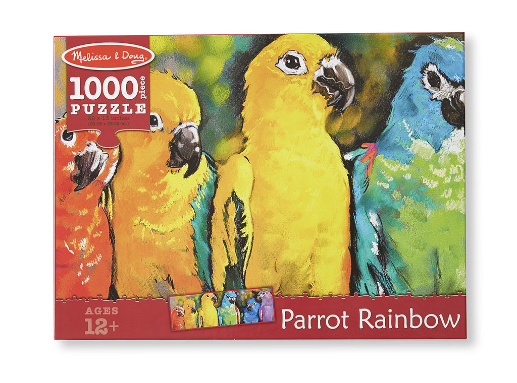 Parrot Rainbow Cardboard Jigsaw - 1000 Pieces 9091