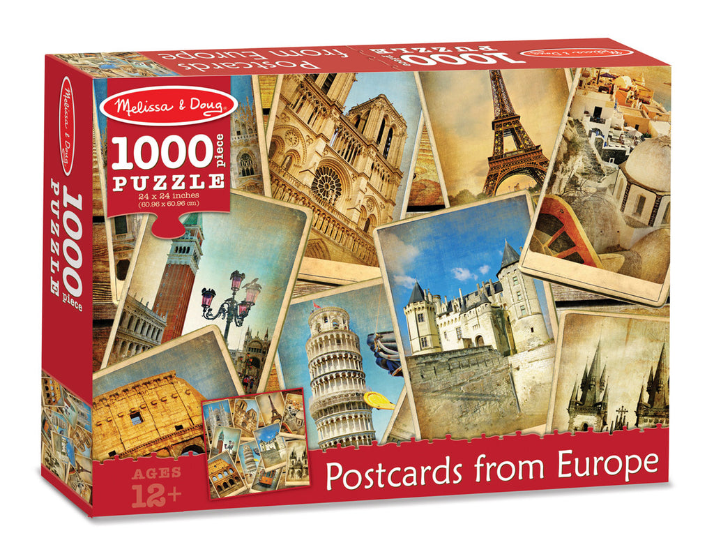 Postcards from Europe Cardboard Jigsaw - 1000 Pieces 9097
