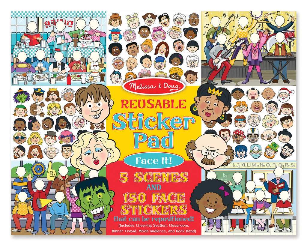 Melissa & Doug Reusable Sticker Pad - Face It!
