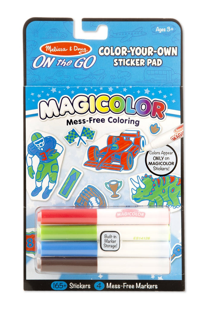 Melissa Doug Magicolor Color-Your-Own Sticker Book - Blue 9130
