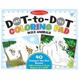 Melissa & Doug ABC 123 Dot-to-Dot Coloring Pad, Wild Animals