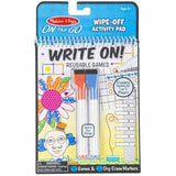 Melissa & Doug Write On! Reusable Games Wipe-Off Dry-Erase Travel Activity Pad