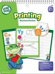 16 Flexible Pages Dry Erase Printing Practice Workbook Grades K-1 by LeapFrog
