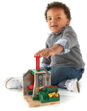 Fisher Price Thomas & Friends Wooden Railway, Steamworks Lift and Repair Train Set - Battery Operated CDK46