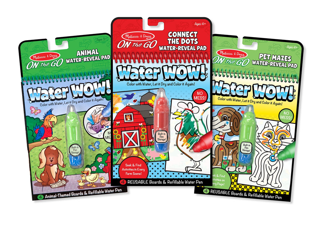 Melissa & Doug On the Go Water Wow! Reusable Water-Reveal Activity Pads