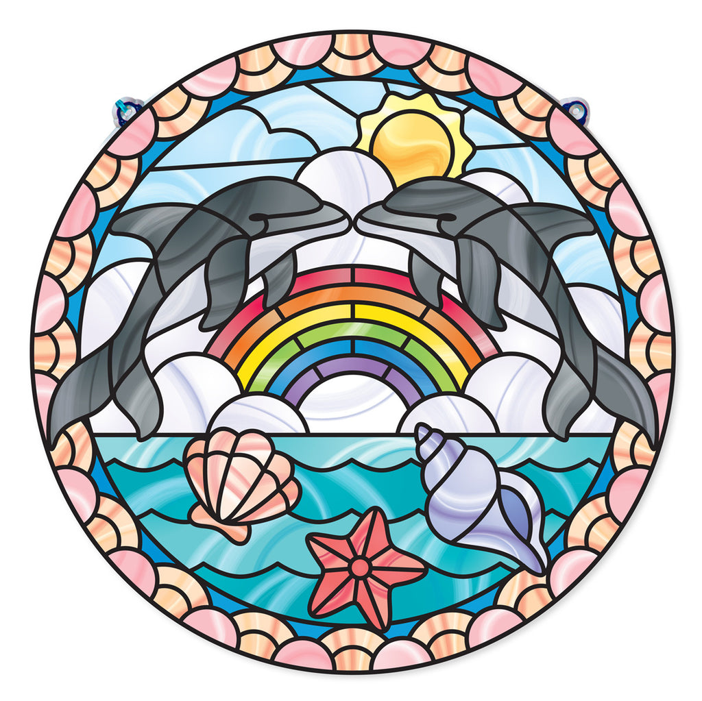 Melissa Doug Stained Glass - Dolphins 9291