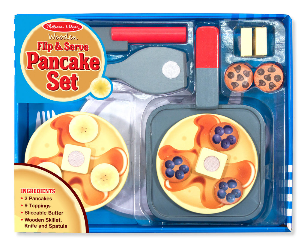 Melissa & Doug Wooden Flip & Serve Pancake Set 9342