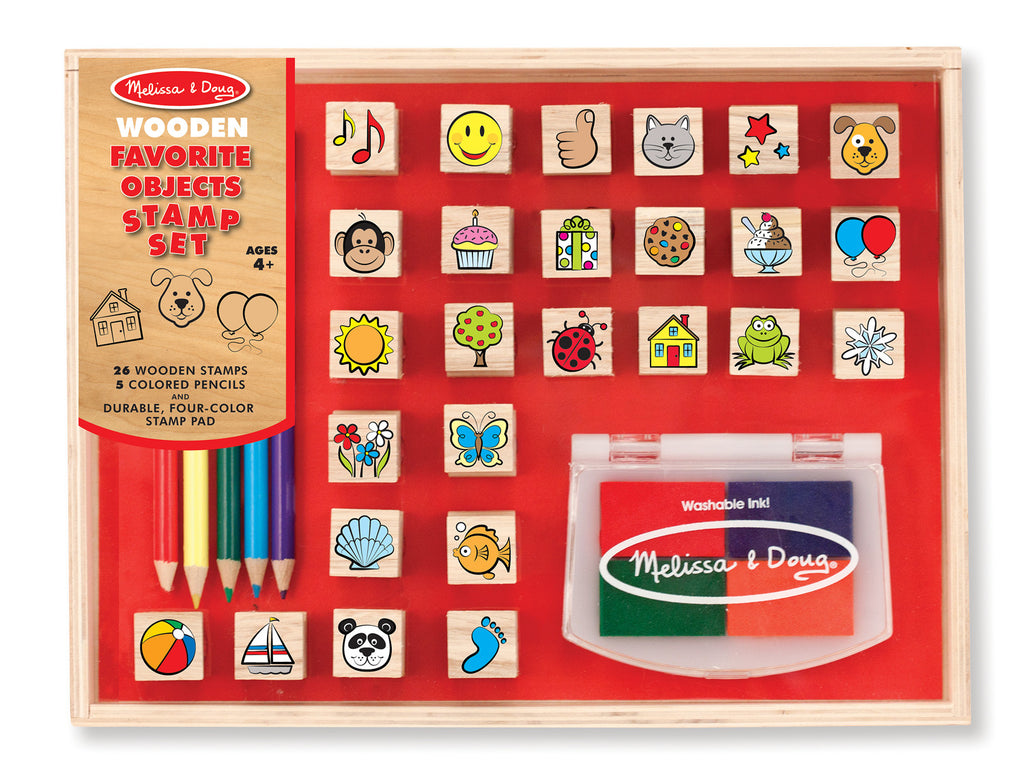 Melissa & Doug Wooden Favorite Things Stamp Set