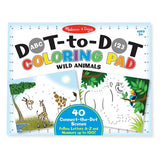 Melissa & Doug ABC 123 Dot-to-Dot Coloring Pad, Wild Animals