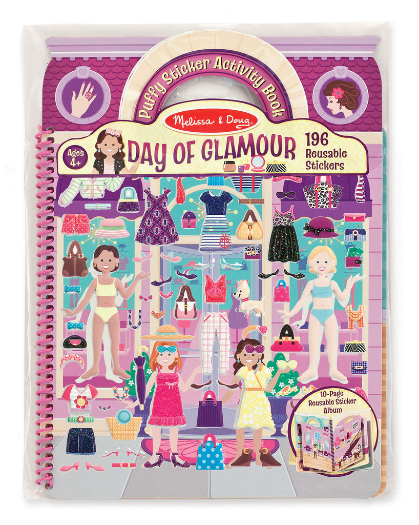Melissa & Doug Deluxe Puffy Sticker Album - Day of Glamour