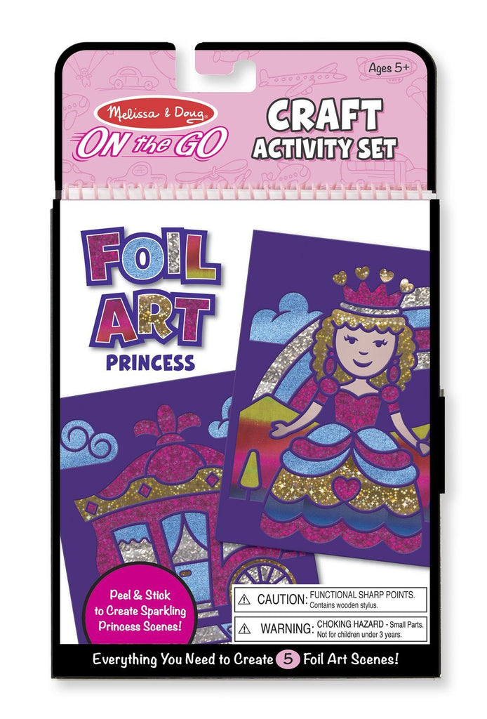 Melissa Doug On-the-Go Crafts - Foil Art Princesses 9446