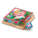Melissa & Doug Princess and Fairy Wooden Cube Puzzle - 6 Puzzles in 1 (16pc)