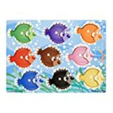 Melissa & Doug Colorful Fish Wooden Peg Puzzle (9 pcs)