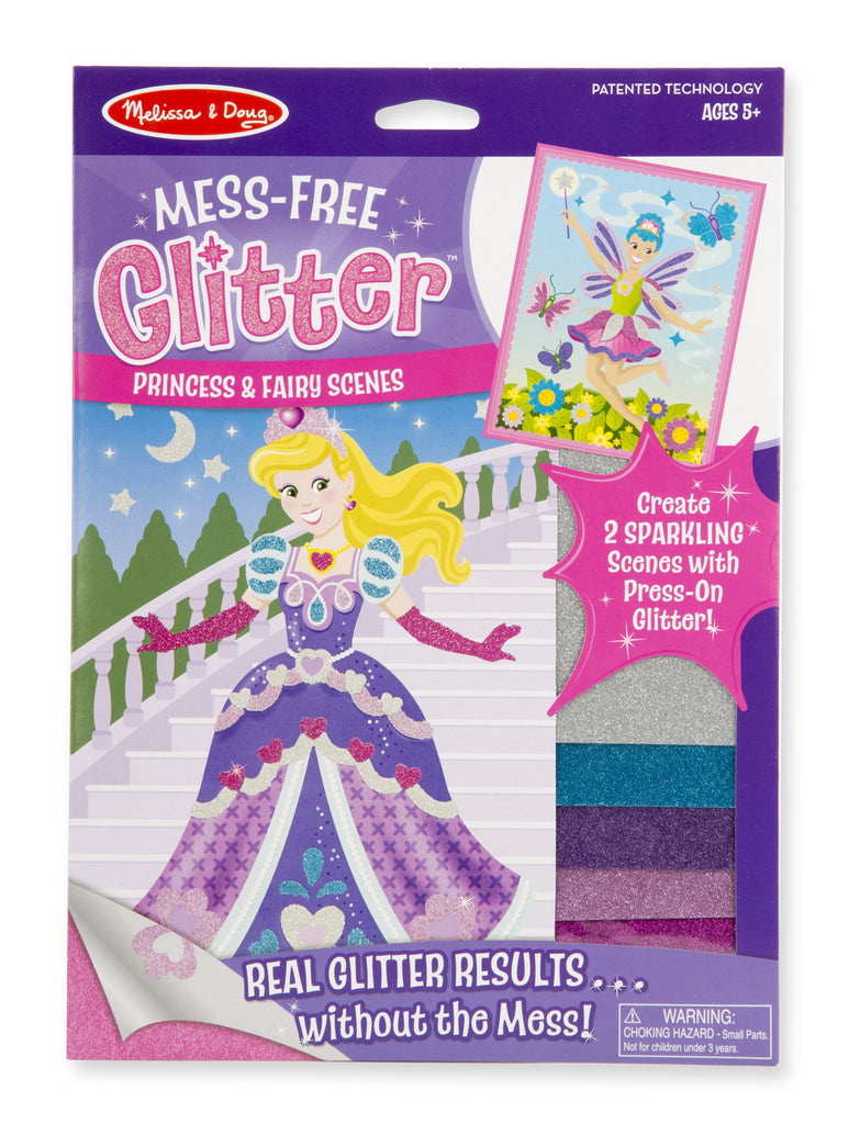 Melissa & Doug Mess-Free Glitter Activity Kit - Princess & Fairy Scenes
