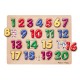 Melissa & Doug Spanish Numbers Sound Puzzle - Wooden Puzzle (20pc)