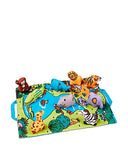 Melissa & Doug Take-Along Folding Wild Safari Play Mat (19.25 x 14.5 inches) With 9 Animals
