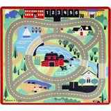 Melissa and Doug Kids' Round the Town Road Rug Playmat