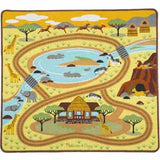 Melissa & Doug Round the Savanna Safari Rug Activity Rug (39 X 36")