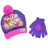 Beanie Cap - Shopkins - Purple w/Gloves Set Youth/Kids size Hat
