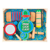 Melissa & Doug Band-in-a-Box Drum! Click! Clack! - 6-Piece Musical Instrument Set