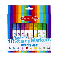 Melissa & Doug 10 Washable Stamp Markers  Fun Designs
