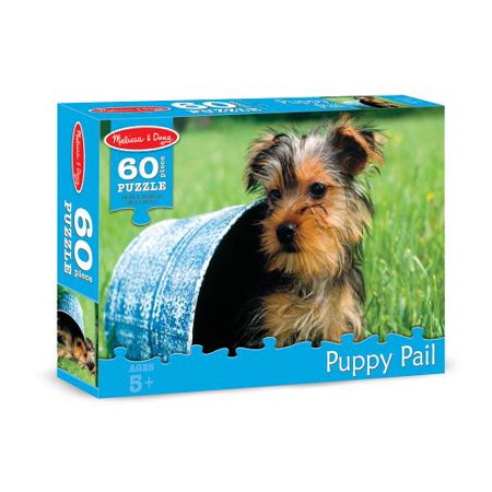 Melissa & Doug Puppy Pail Cardboard Jigsaw Puzzle, 60-Piece