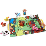 Melissa & Doug Take-Along Farm Baby and Toddler Play Mat (19.25 x 14.5 inches) With 9 Animals - Folds To Be Convenient Storage Bag for Travel