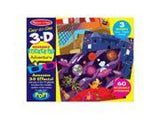 Melissa & Doug Easy-to-See 3-D Sticker Pad: Pirate, Knight, and Space - 110 Reusable Stickers, 3-D Glasses