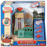 Fisher Price Thomas & Friends Wooden Railway, Steamworks Lift and Repair Train Set - Battery Operated CDK46