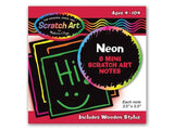 Bundle of 4: Melissa Doug Mini Scratch Art Notes |Hearts, Rainbow, Neon and Princess Pink Glitter)