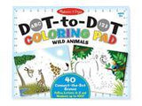 Melissa & Doug ABC 123 Dot-to-Dot Coloring Pad, Wild Animals