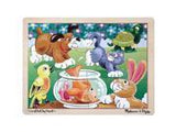 Melissa & Doug Pets Wooden Jigsaw Puzzle With Storage Tray (12 pcs)