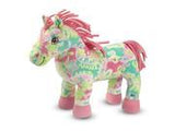 Melissa & Doug Ashley the Horse Stuffed Animal With Paisley Pattern - Ultra-Soft Fleece