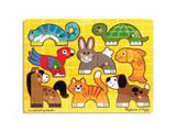 Melissa & Doug Pets Mix'n Match Wooden Peg Puzzle