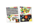 Melissa & Doug Advanced Subject Skills Placemat Set: United States, Presidents, Countries of the World, and Planets 8pc